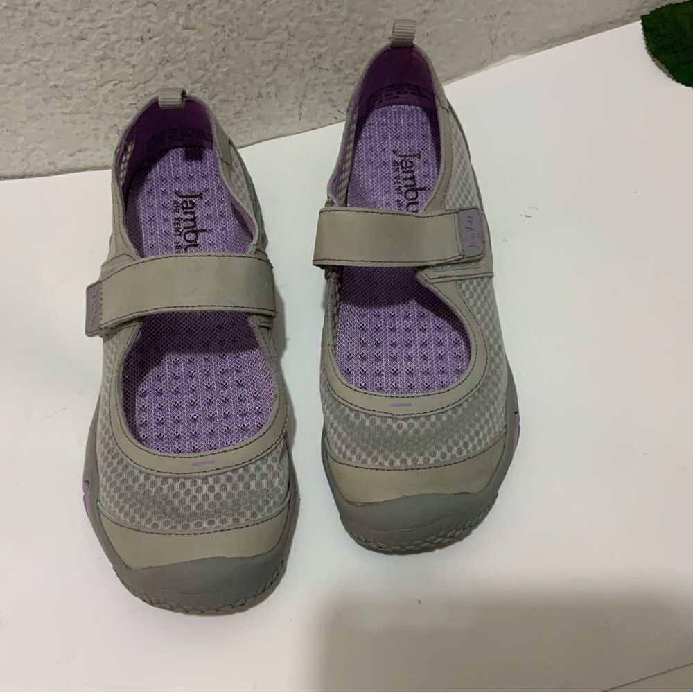 NEW Womens Jambu Pathfinder Mary Jane Shoes Light Gray Purple Retail $99